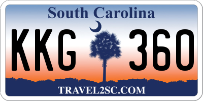 SC license plate KKG360