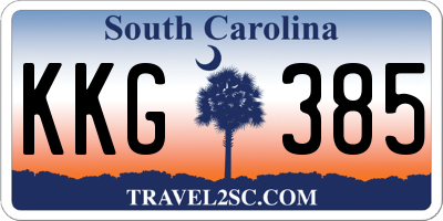 SC license plate KKG385