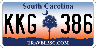SC license plate KKG386