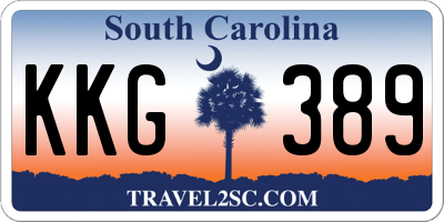 SC license plate KKG389