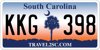 SC license plate KKG398