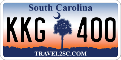 SC license plate KKG400