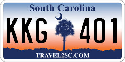 SC license plate KKG401