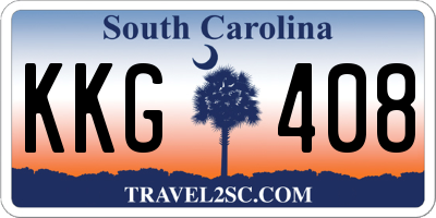 SC license plate KKG408