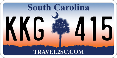 SC license plate KKG415