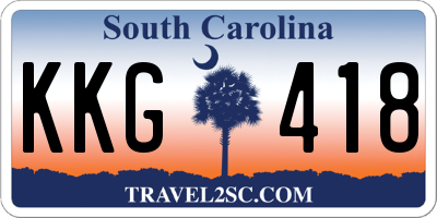 SC license plate KKG418