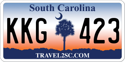 SC license plate KKG423