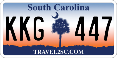 SC license plate KKG447