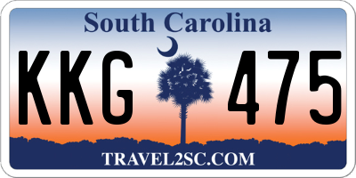 SC license plate KKG475