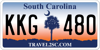 SC license plate KKG480