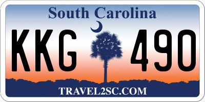 SC license plate KKG490