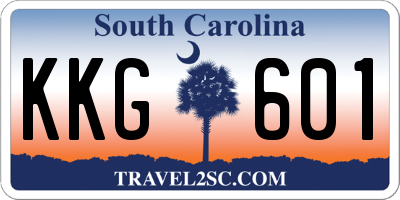SC license plate KKG601