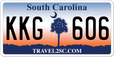 SC license plate KKG606