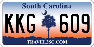 SC license plate KKG609