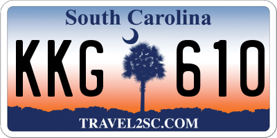 SC license plate KKG610