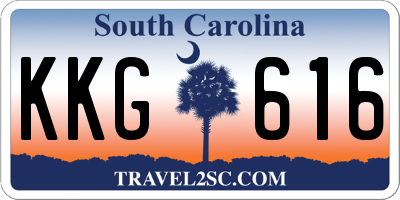 SC license plate KKG616