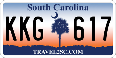 SC license plate KKG617