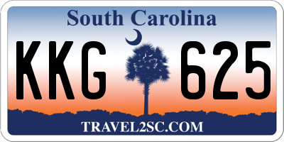 SC license plate KKG625