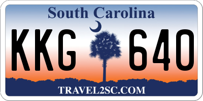 SC license plate KKG640