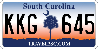 SC license plate KKG645
