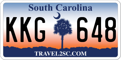 SC license plate KKG648