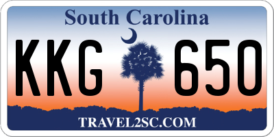 SC license plate KKG650