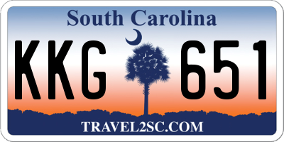 SC license plate KKG651