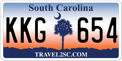 SC license plate KKG654