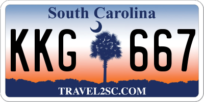SC license plate KKG667