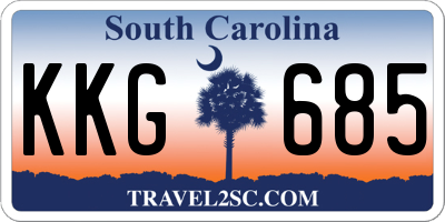 SC license plate KKG685