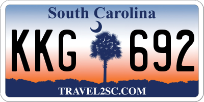 SC license plate KKG692