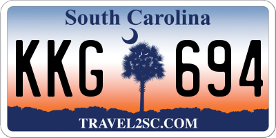 SC license plate KKG694
