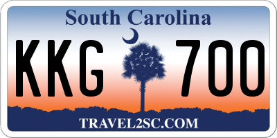 SC license plate KKG700