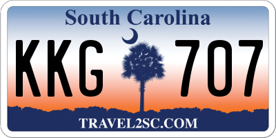 SC license plate KKG707