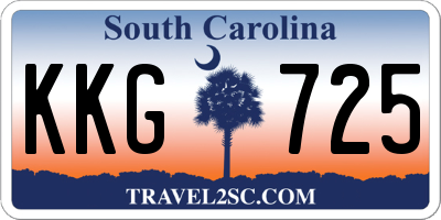 SC license plate KKG725