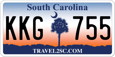 SC license plate KKG755