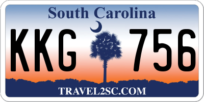 SC license plate KKG756