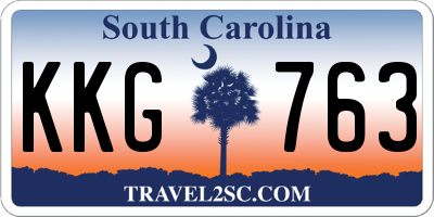 SC license plate KKG763