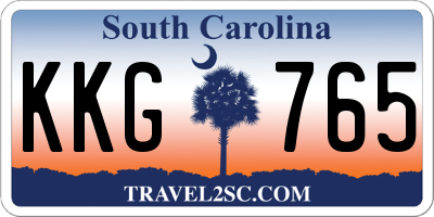 SC license plate KKG765