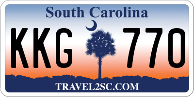 SC license plate KKG770