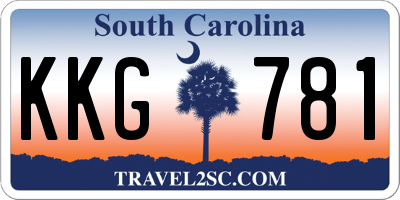 SC license plate KKG781