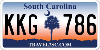 SC license plate KKG786
