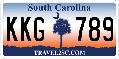 SC license plate KKG789