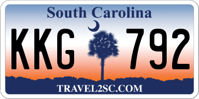 SC license plate KKG792