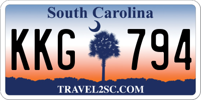 SC license plate KKG794