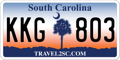 SC license plate KKG803