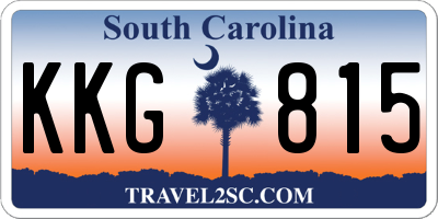 SC license plate KKG815