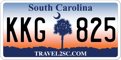 SC license plate KKG825