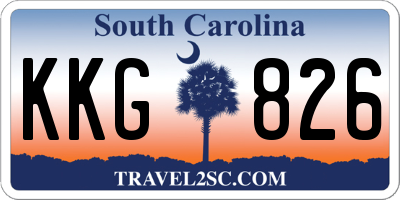 SC license plate KKG826