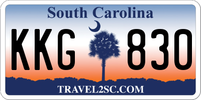 SC license plate KKG830